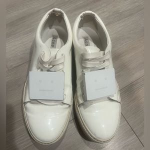 Acne Studios White Patent Adriana Sneakers